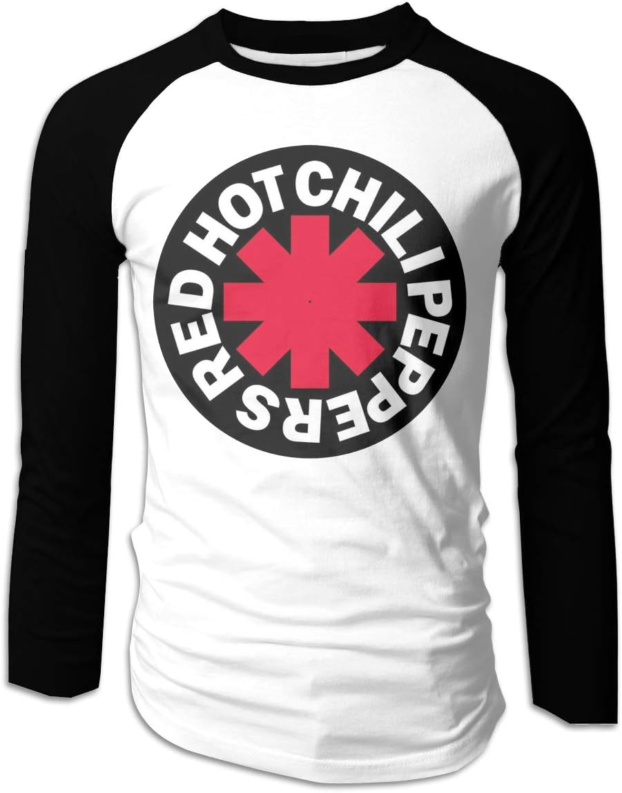 Sintee Red Hot Chili Peppers Men's Gamer Long Sleeve Baseball T-Shirts Raglan Tee Shirt