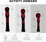 Scott Edward Knit Woods Golf Head Covers Set of 4 Fox Pattern Driver Fairway view 5
