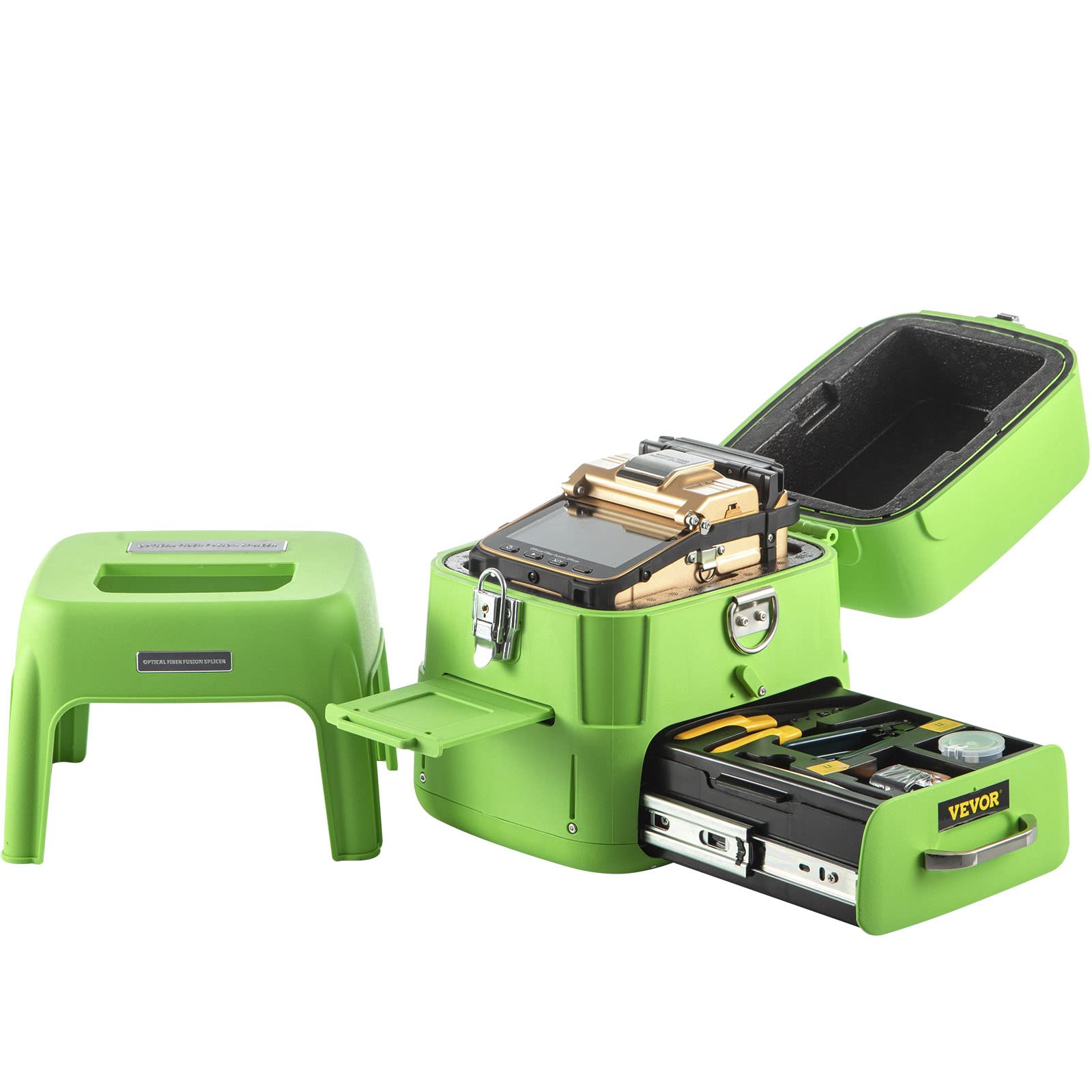 Mophorn Fiber Fusion Splicer AI-8 with 6 Seconds Splicing Time,Fusion Splicer Machine Melting 15 Seconds Heating, Automatic Fiber Optical Fusion Splicer for Optical Fiber & Cable Projects