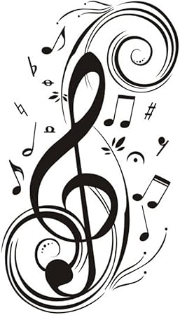 Lumanuby 1 Stück Musiknote Wanddekoration für Kinderzimmer/Wohnzimmer