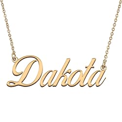 HUAN XUN Customized Custom Simple Any Name Necklace
