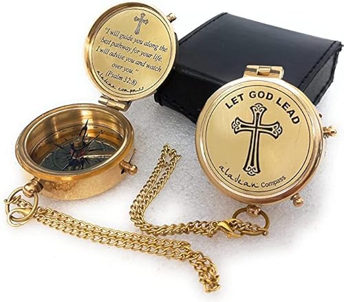 Religious Gifts for Men Christian Compass Pointing to God