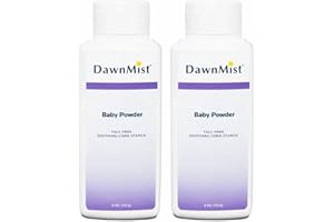 Dukal DawnMist Baby Powder – Cornstarch Formula, 4 oz. – Pack of 2 – Gentle, Softening Powder for Babies, Adults, and Daily Use