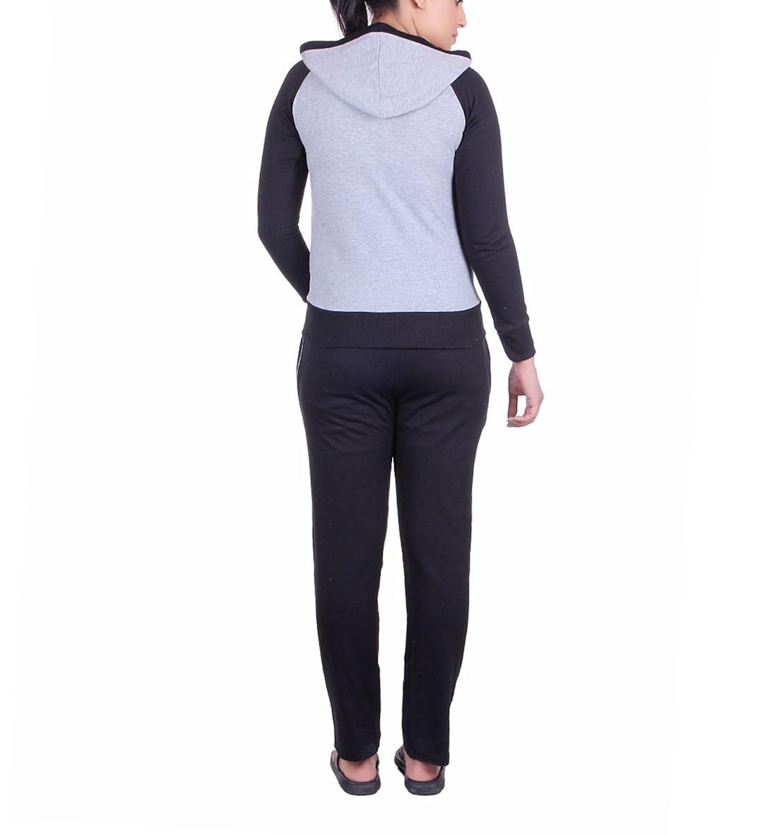 vivid bharti women's fleece tracksuit, small (black, ww27-s)