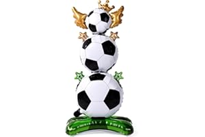 Large Soccer Trophy Balloon, 97x41cm/38.1x16.1in Soccer Balloons & Trophy Foil Balloons for Birthday Party Decorations Sports