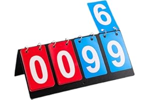 Tdoutop, Table Score Compact Flip Counter 4 Digits for Football and Tennis