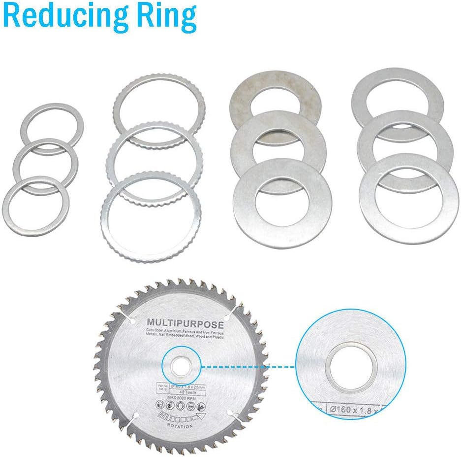 Edinstry Reducing Rings Bushes Saw Blade Spacers Bushing Washers for Saw Blade Bores