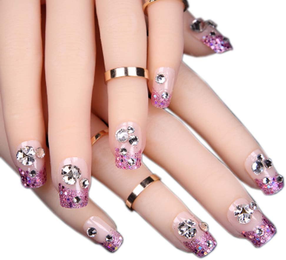 Elegant Bridal Nails Decoration Art Beauty Nails False Nails For