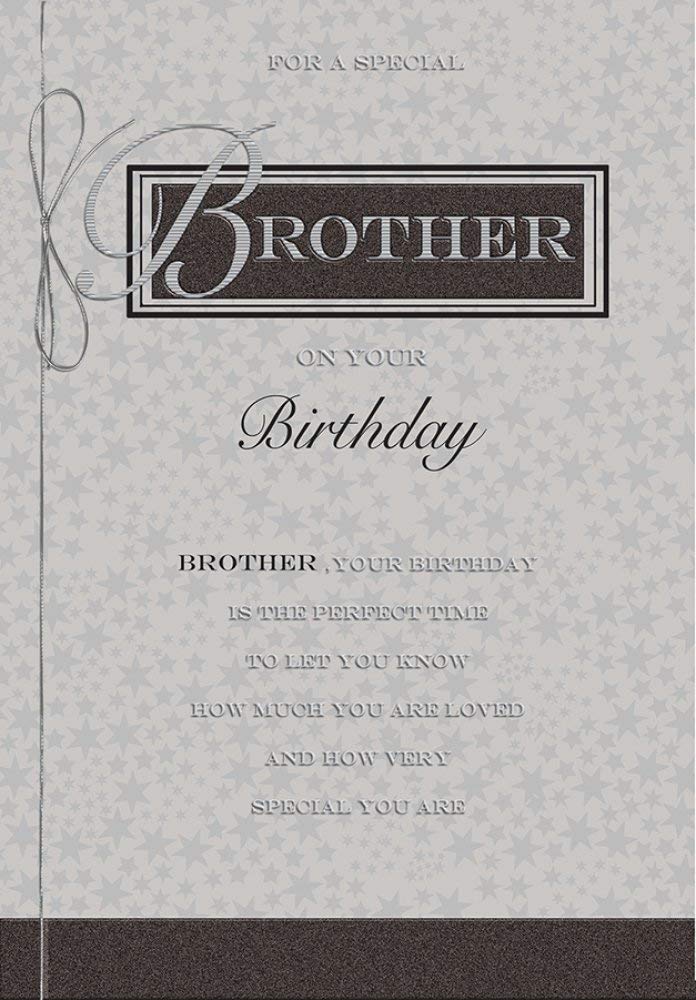 Piccadilly Greetings Traditional Birthday Card Brother - 10 x 7 inches