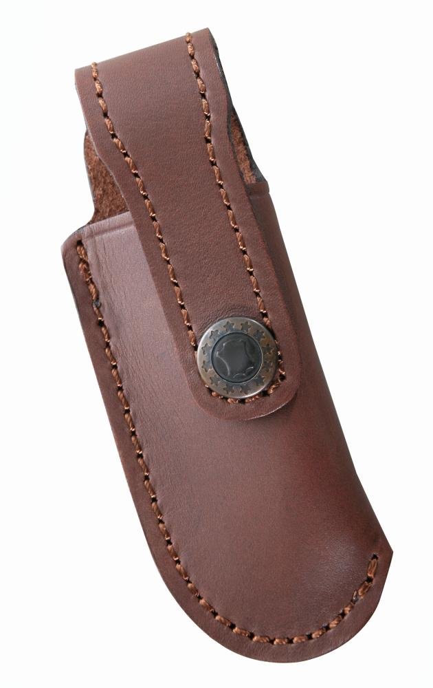 Herbertz Brown Leather Pouch with Belt Loop Knife Grey, M