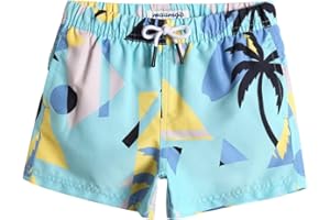 maamgic Swim Trunks Boys Quick Dry Toddler Bathing Suits for Kids Swimsuit Above The Knee Boys Swim Shorts
