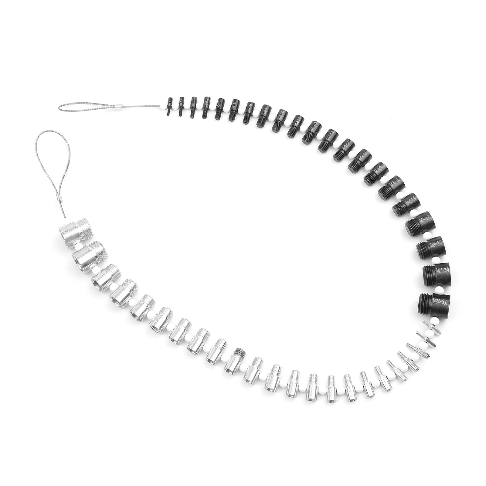 Nut and Bolt Thread Checker,Sunydog (Inch & Metric) 44 Male/Female Gauges - 23 Inch & 21 Metric Sizes