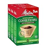 Melitta #4 Cone Coffee Filters, Unbleached Natural