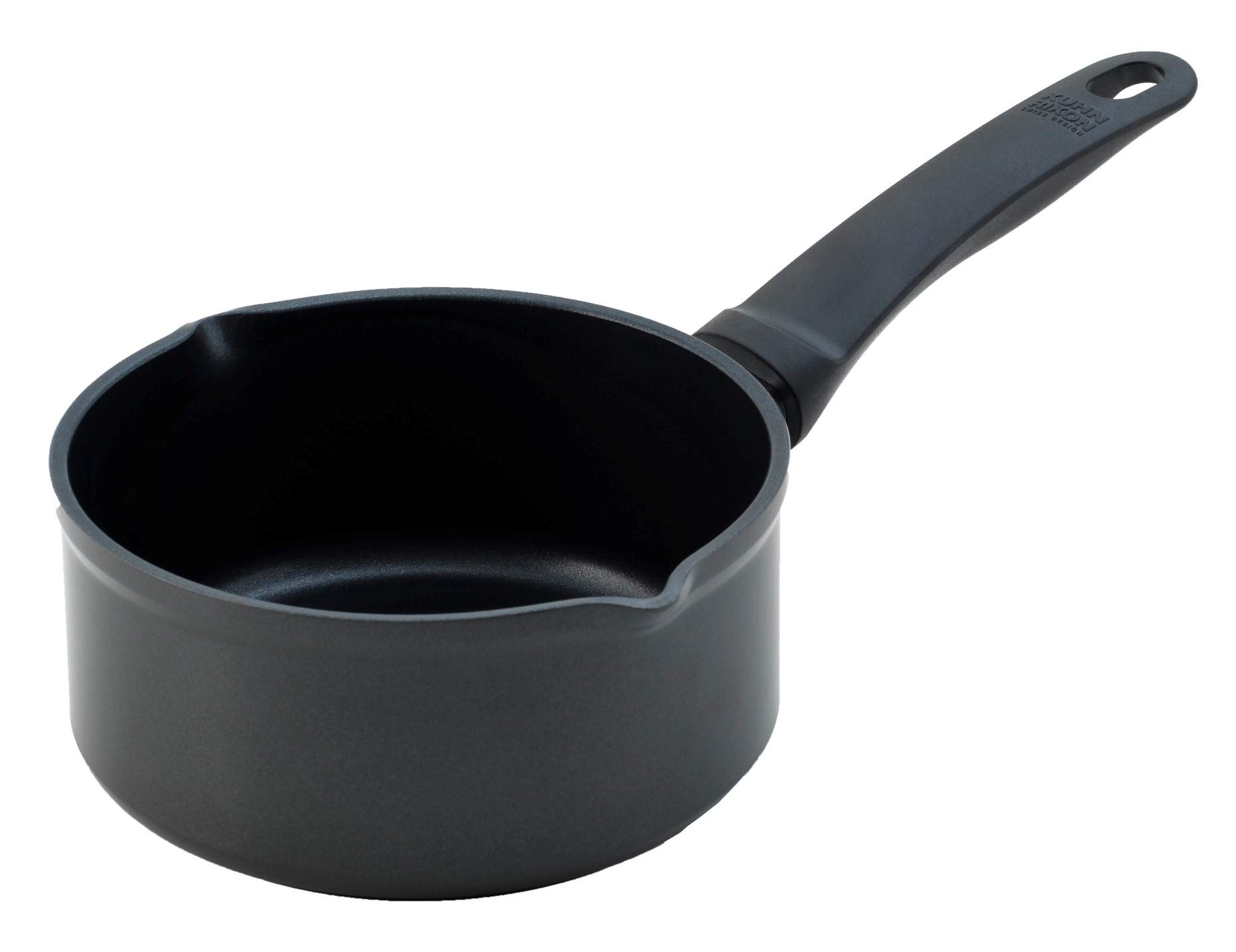 Kuhn Rikon Easy Induction Milk Pan with Pouring Spouts, 16cm/1.4 Litre Oven Safe Aluminium Pan. Dishwasher Safe Cooking Pot. Saucepans for Induction Hobs - Kuhn Rikon Cookware Guarantee — image 1