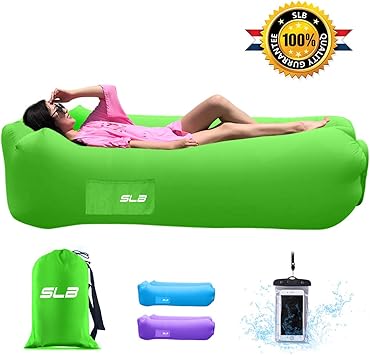 KBIBCK Aufblasbare Luftsofa Liege | 180x70cm Anti-Leck Wasserdicht | Mit Tragetasche Für Camping, Strand, Park