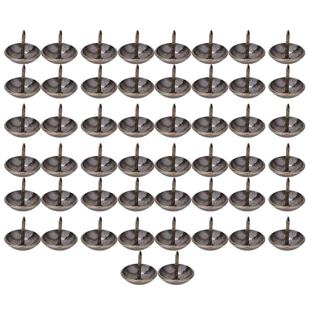50Pcs Thickened Upholstery Tacks Furniture Nails Pins, Nailhead Decorative Trim for Furniture, Round Head Decorative Thumbtack Hardware Parts(19 * 20mm)