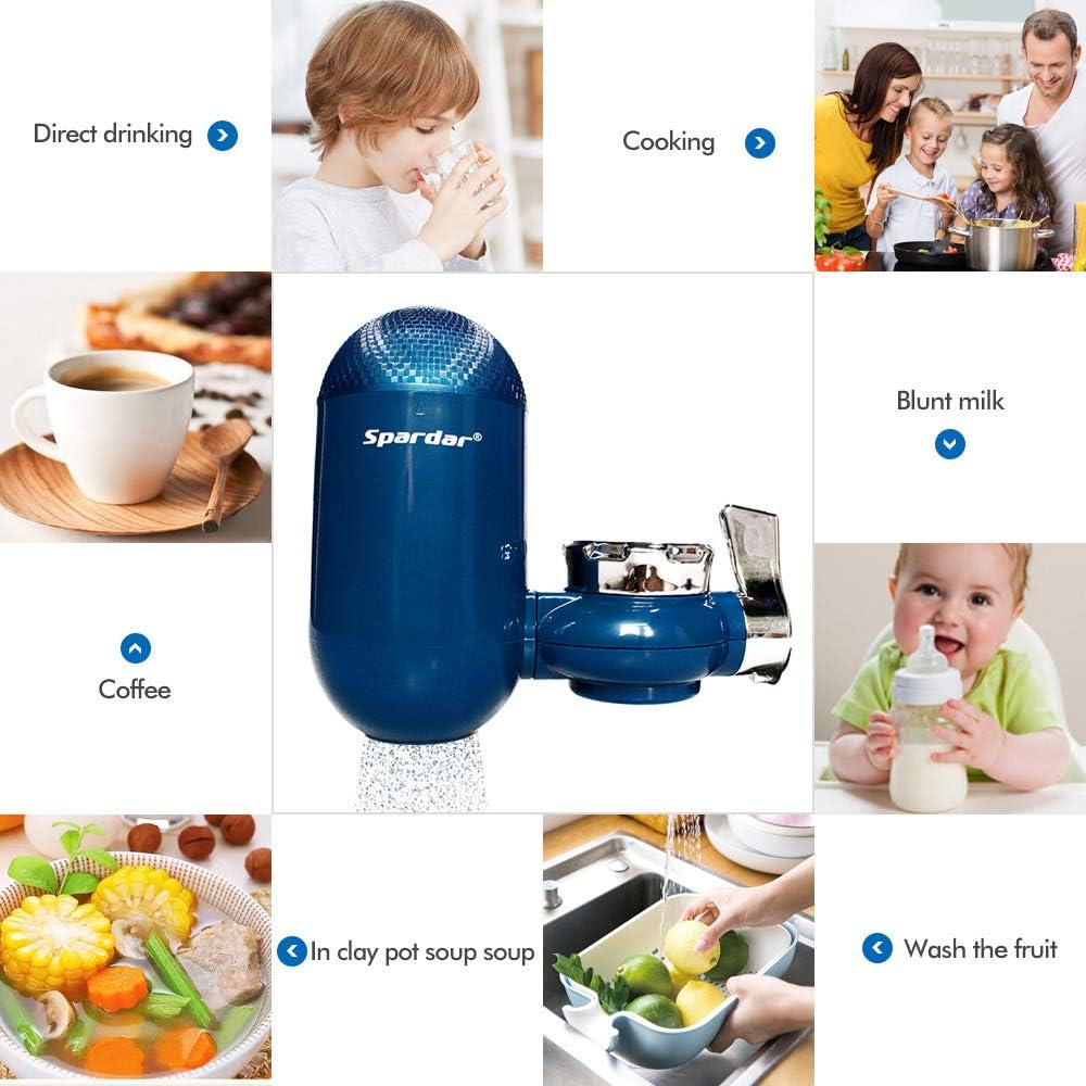Spardar Faucet Water Filters,Kitchen & Bath Tap Water Filter Multi Layer Ceramics Filter Cartridge: Home & Kitchen