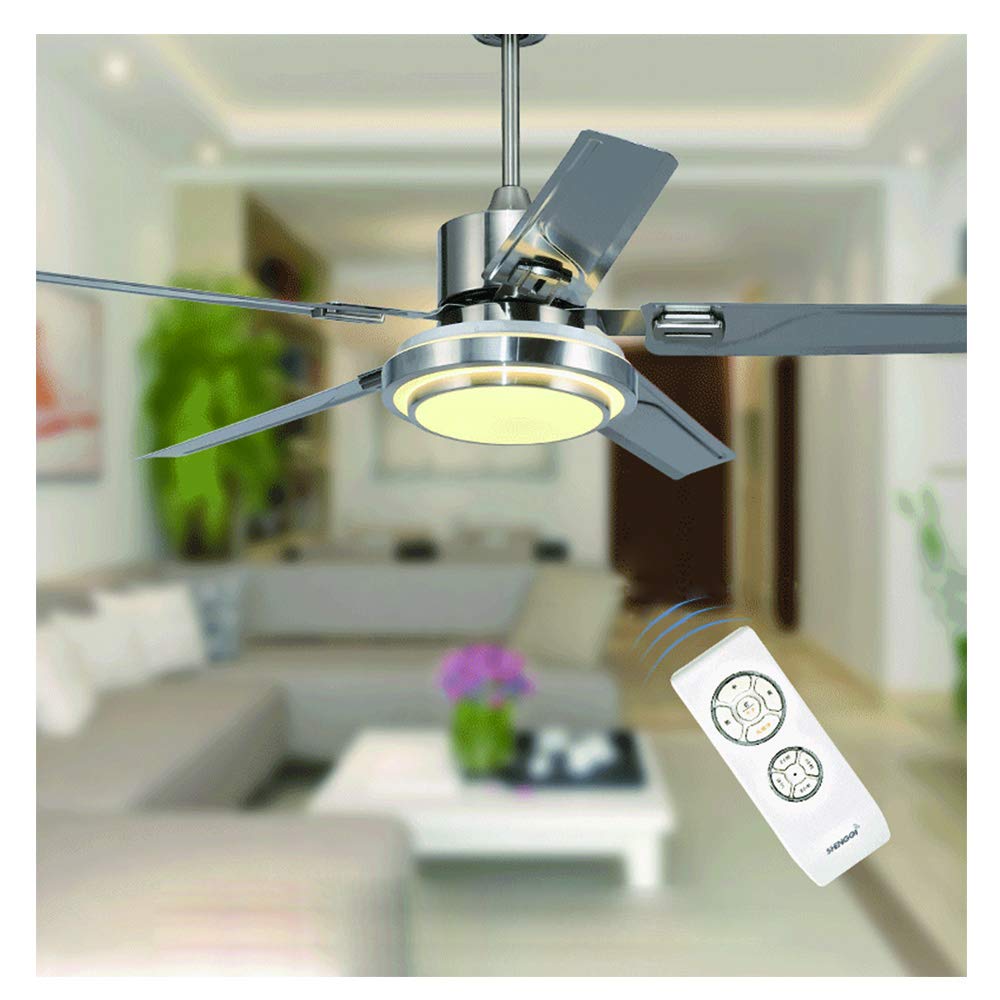 Healer 52 Stainless Steel Ceiling Fan With Lights And Remote 5