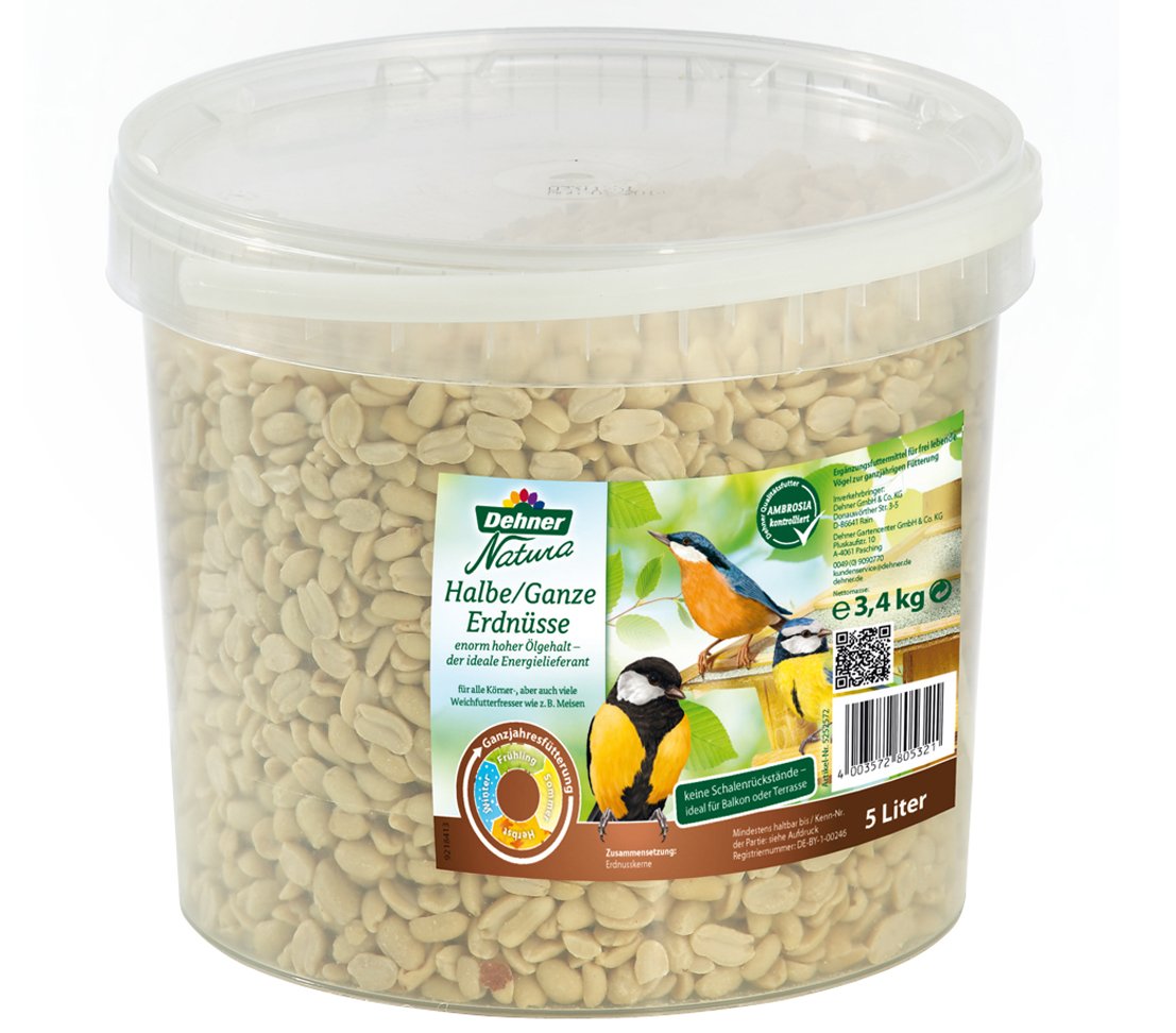 Dehner Natura Wild Bird Food Half/Whole Peanuts 3.4 kg