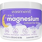 Magnesium Lotion for Kids Sleep & Calming: Lavender Chamomile with Vitamins D3, K2, B6 – Soothes Anxiety, Restless Legs & Growing Pains – Daily Cream for Sensitive Skin, Babies & Toddlers