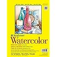 Strathmore 300 Series Watercolor Paper Pad, Tape Bound, 9x12 inches, 12 Sheets (140lb/300g) - Artist Paper for Adults and Stu