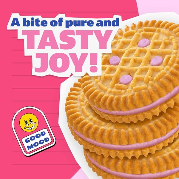 COLOMBINA BRINKY STRAWBERRY CREAM COOKIES,12 INDIVIDUAL PACKS, 4 SANDWICH COOKIES PER PACK, (13.97 OZ)