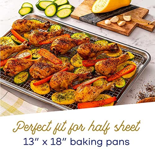Aluminum Baking Sheet with Stainless Steel Cooling Rack Set by Ultra