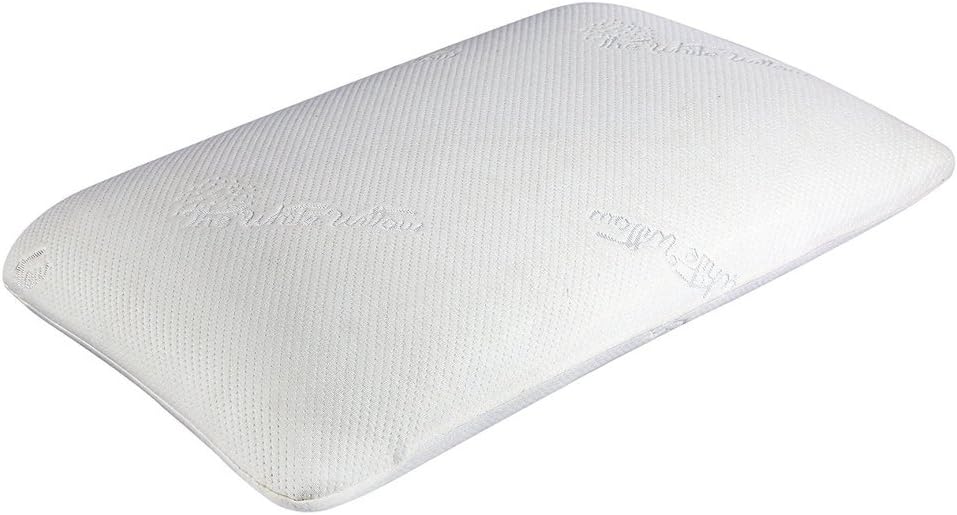 The White Willow Orthopedic Memory Foam Cooling Gel Extra Large King Big Size Neck & Back Support Sleeping Bed Pillow with Removable Zipper Cover (27" L x 17.5" W x 5" H) -White