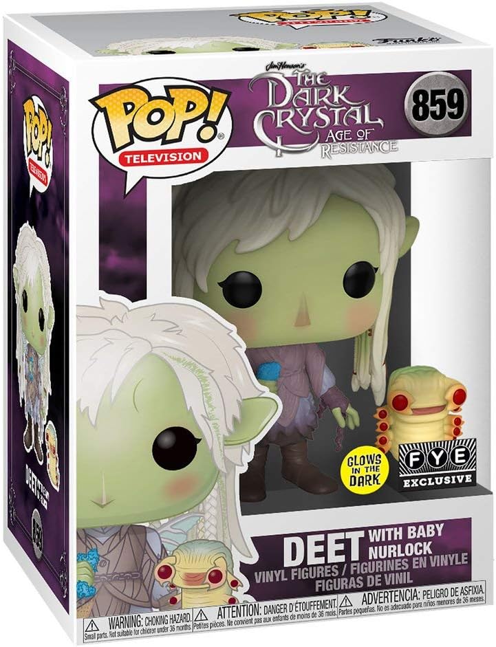 Funko 41507 Pop! Television: The Dark Crystal (Age of Resistance) - Deet with Baby Nurlock (Glow in the Dark Exclusive) #859