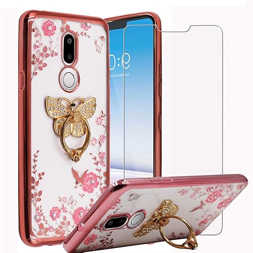 BestShare for LG Stylo Case with Glass Screen Protector Full