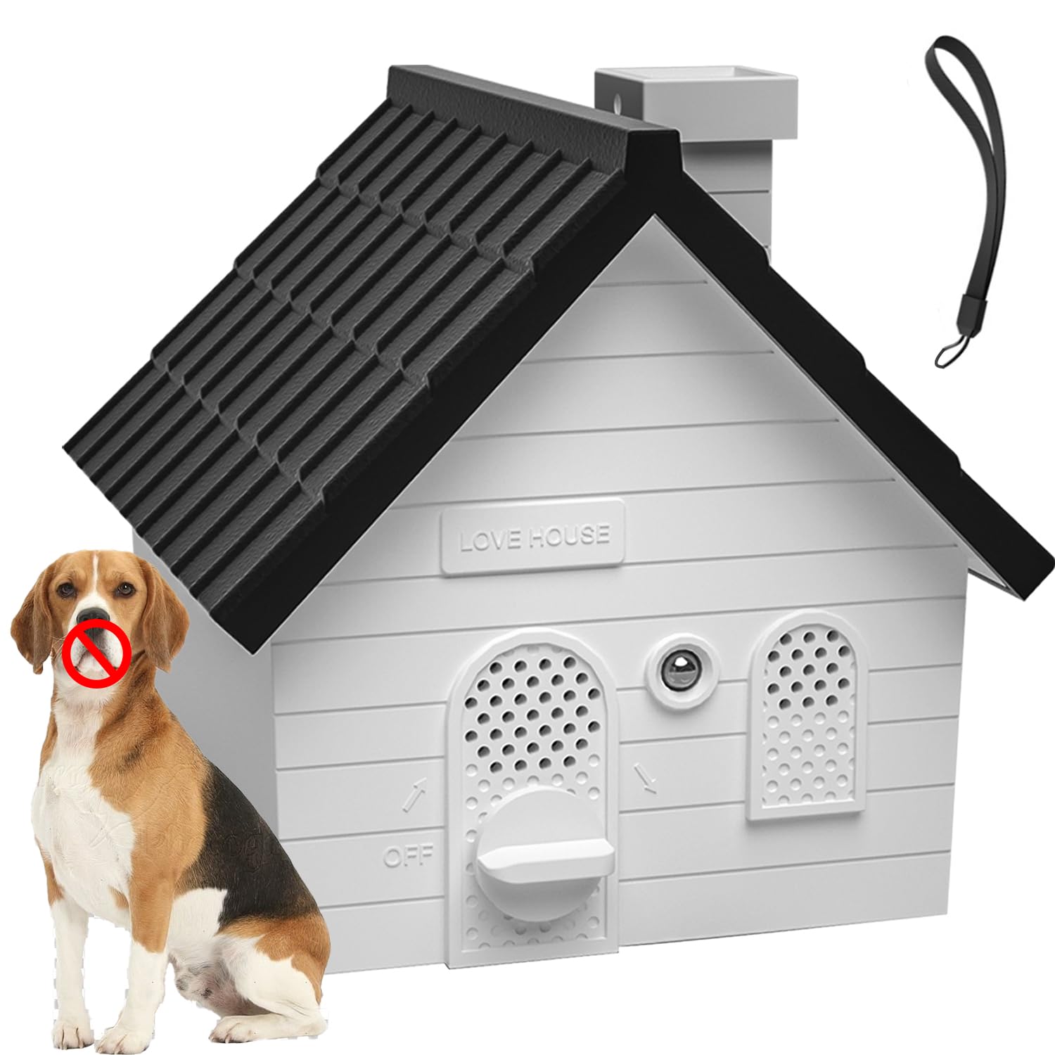 Photo 1 of Zecurate Dog Bark Deterrent Devices, 3X Bark Box, Weatherproof Anti Bark Device for Dogs, 50 Ft Auto Sensor Modes Barking Dog Silencer, Humane Training for Dogs, Indoor and Outdoor Use (Black)