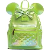 Loungefly Disney The Minnie Mouse Classic Series Womens Backpack: Emerald Iridescent