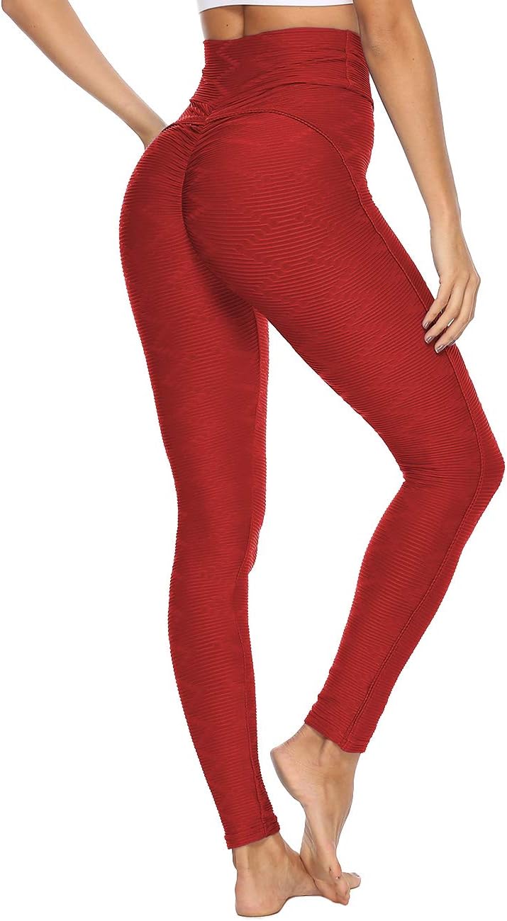 Women Fashion Testure Sports High Waist Legging Gym Fitness Running Slimming Skinny Yoga Pants