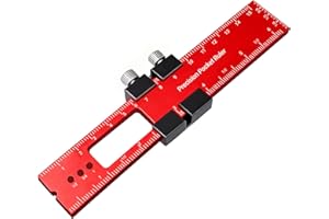 160mm/6.3in Precision Metal Slide Stop Marking Ruler Pocket Ruler Metric Inch Measuring Working Scribing Measure Tools Alumin