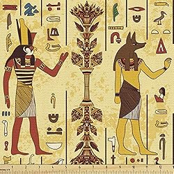 Ambesonne Egyptian Print Fabric by The