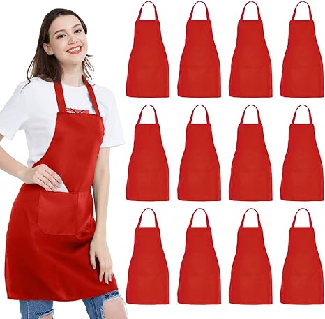 Amazon.com: 12 Pack Bib Apron - Unisex 