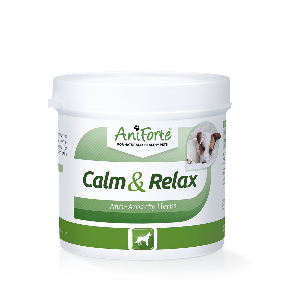 AniForte Calm & Relax 100g for Dogs - Natural Stress & Anxiety Relief Powder, Calming Product In Cases Of Anxiety from Separation, Fireworks, Travelling, Hyperactivity, Aggression