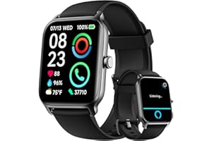 Fitpolo Smart Watch for Men Women Android, Alexa Built-in [1.8" HD Screen] IP68 Waterproof Fitness Watch Bluetooth Call for Android & iPhone with Heart Rate/Sleep/SpO2 Monitor,100 Sports Trackers