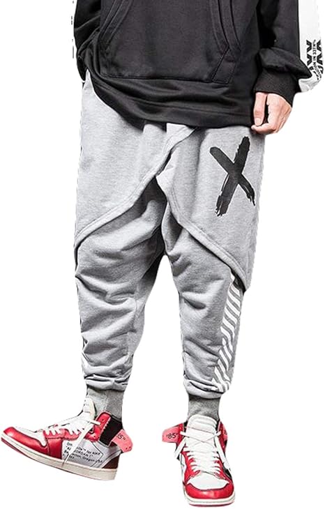 Amazon Ptorサルエルパンツ メンズ ロングパンツ ゆったり タイパンツ 巻き ビッグシルエット 袴パンツ カジュアル オシャレ ワイドパンツ 大きいサイズ ストリート ズボン ダンス ロングパンツ 通販