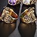 NELSON KENT Men's Punk Gothic Extreme Green Zircon Titanium Steel Gold Casting Ring Size 13