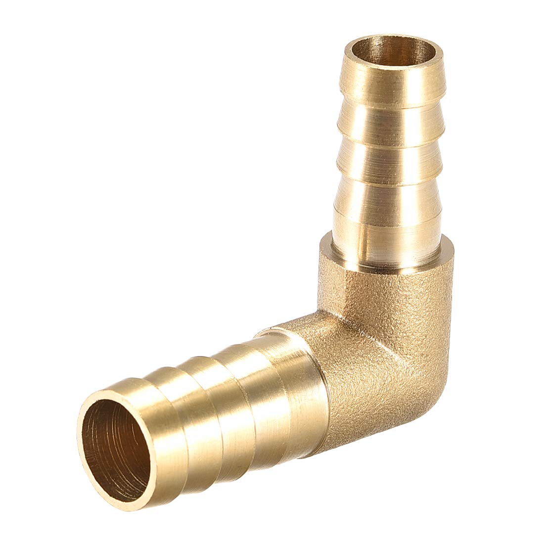 sourcing map 12mm to 10mm Barb Brass Hose Fitting 90 Degree Elbow Pipe Connector Coupler
