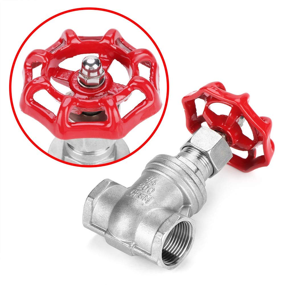 DN20 Stainless Steel Gate Valve BSPP G3/4 Rotary Compression Valve Gate Sluice Water Oil Gas Brass Valve