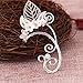 Yolmina Elf Ear Cuffs, Handmade Clip on Earrings - Pearl Wing Tassel Filigree Elven Earrings for Women - Fantasy Fairy Halloween Costume, Cosplay, Wedding, Handcraft