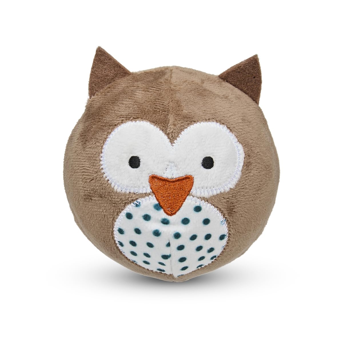 Petface Round Owl Plush Ball Dog Toy (Pack of 1) — image 1