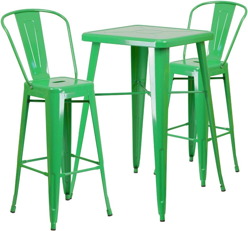 Amazon Com Efd 3pc Pub Table Set Indoor Outdoor Bar Height Table