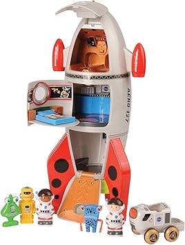 Cp Toys By Constructive Playthings Space Mission Raketenschiff 7 Teiliges Spielset Animation Und Gerausche Fur Spannendes Spielen Ab 3 Jahren Amazon De Spielzeug