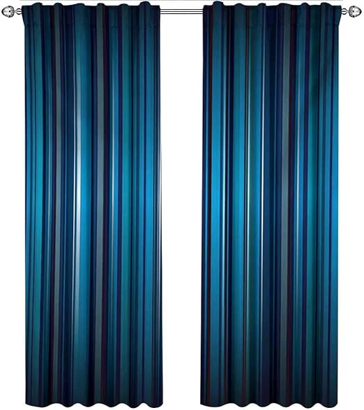 Amazon Com Shenglv Harbour Stripe Curtains Set Of 2 Vibrant