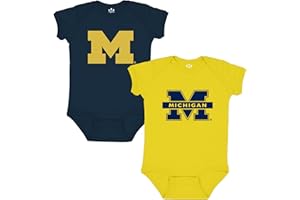 Little King NCAA Bodysuit 2 Pack Short Sleeve-100% Cotton-Infant Sizes 0-3M 6M 12M 18M