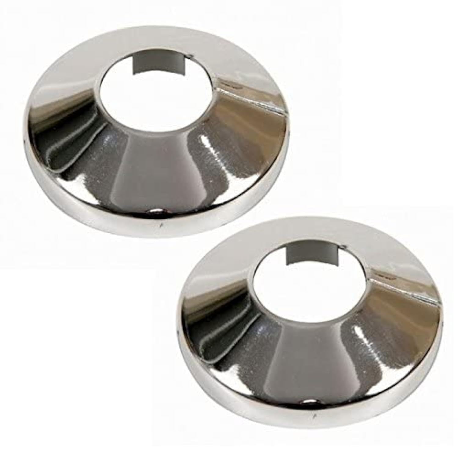 PLUMBING4HOME 2x Pieces Chromed PVC Plastic Radiator Pipe Cover Collar Rose 18mm Diameter