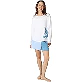 Disney womens 2-piece Loose-fit Pajama Set, Soft & Comfortable Nightwear for Adults